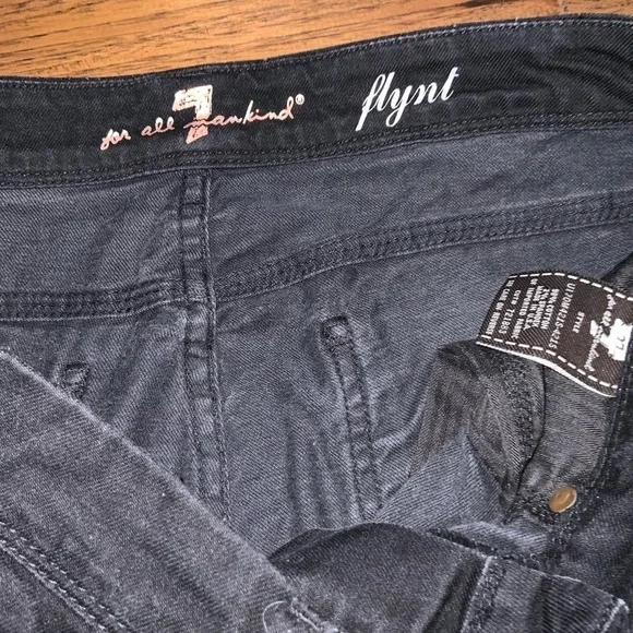 Tall black 7 For All Mankind Flynt Jeans size 27 - Picture 6 of 7
